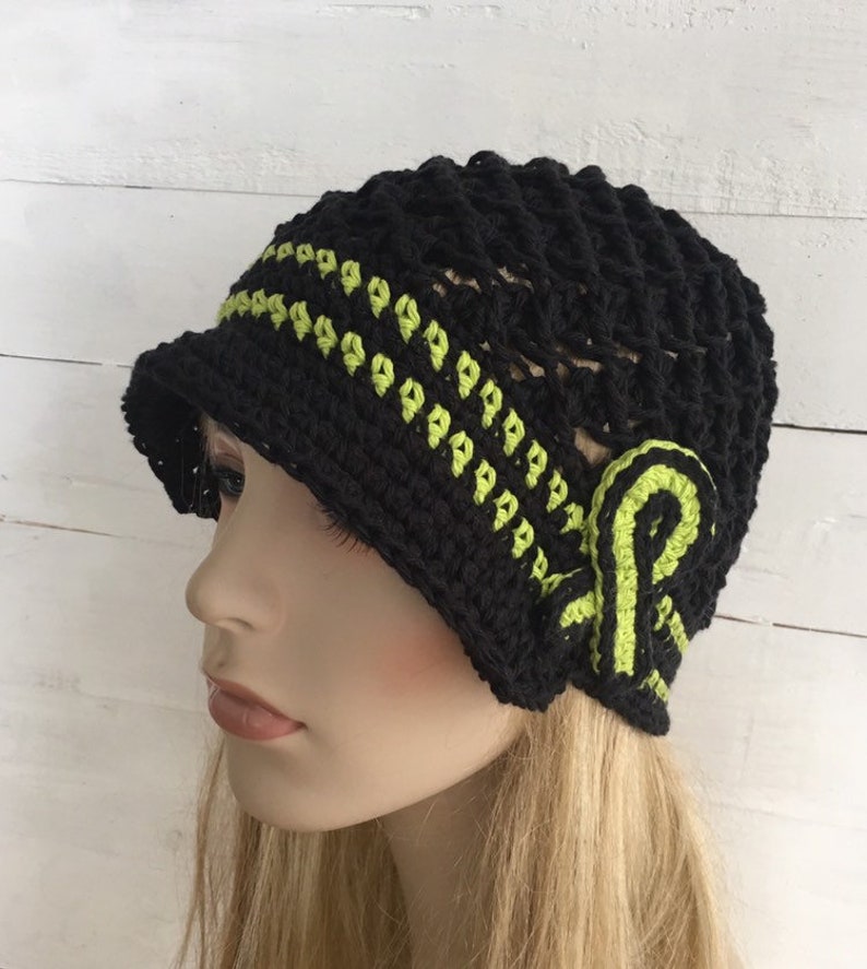 Lime Green Cancer hat Non Hodgkin/'s Lymphoma Cancer Hat Lymphoma Cancer Cancer hat Cancer Awareness hat Lymphoma cancer hat Chemo Hat