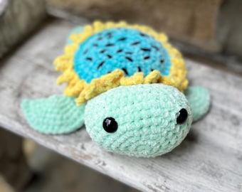 Crochet Sea Turtle, Crochet Turtle plushie toy, Mini sea turtle soft plushie