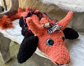 Dragon, Fairy crochet dragon, Baby Dragon, Crochet plush dragon, Plush dragon, Whimsical dragon plushie