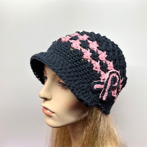 Skin Cancer Awareness Hat, Summer hats for Cancer patients,  Melanoma Cancer Survivor hats, Pink Ribbon Cancer hat, Crochet cancer hat