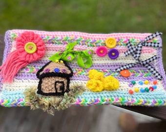 Twiddle Mitt, Fidget mitt, Sensory Fidget mitt for Alzheimer’s and Dementia patients. Crocheted Fidget muff for Autism.