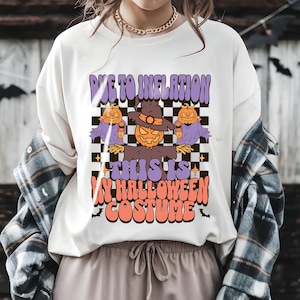 Funny Halloween Costume Printable PNG – “Due to Inflation This Is My Halloween Costume” – Instant Download Digital File for Shirts, Mugs