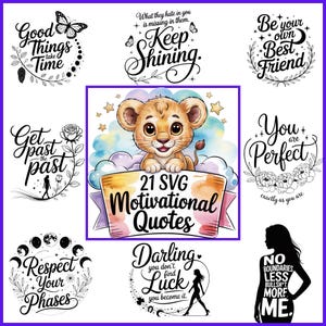 21 Motivierende SVG Bundle Frauen Empowerment Girl Power SVG Inspiration Zitat Positives Zitat Shirt Design SVG Schnitt Datei Cricut Silhouette
