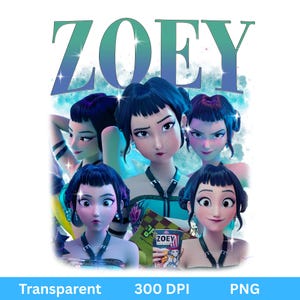 Huntrix Zoey Kpop Demon Hunters PNG Zoey Png Huntrix Girl Art Hoodie Design PNG Clipart Girls Bands Png Huntrix fans DTF Digital Download