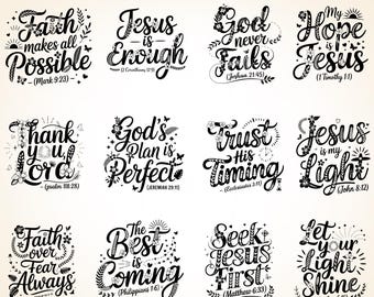 60+ Christian SVG PNG Bundle Nature Vibes Bible Scripture svg Floral Christian Bible Verse PNG Design Files Religious png Commercial Cricut