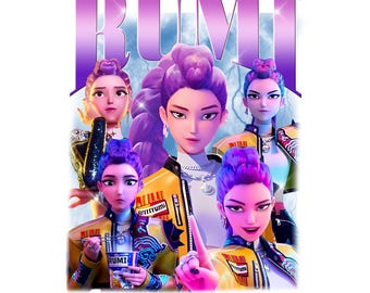 Huntrix Rumi Kpop Demon Hunters PNG Rumi Png Huntrix Girl Art Hoodie Design PNG Clipart Girls Bands Png Huntrix fans DTF Digital Download