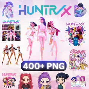 Bundle KPOP chasseurs de démons PNG Décoration pour gâteau PNG Fête d'anniversaire Png Pour autocollants Huntrix Png Saja Boys Png Rumi Zoey Mira Png Designs T Shirt