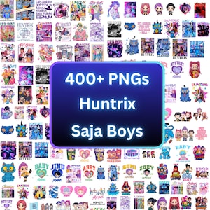 400+ KPOP Demon Hunters PNG Bundle Huntrix PNG Saja Boys png Rumi Zoey Mira png Files Birthday Clipart Sublimation Designs Digital Download