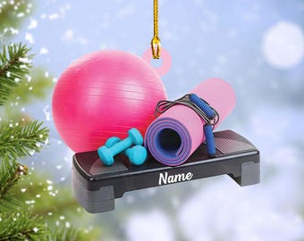 Personalized Weightlifting Christmas Ornament: Fitness Gift