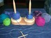 Yarn Ball/Cone Holder, Huggy Bear, Dual Spindles, Various Hardwoods, Yarn Buddy, SALE PRICE-Beautiful, Fair Isle Knitting, Stranded Knitting 