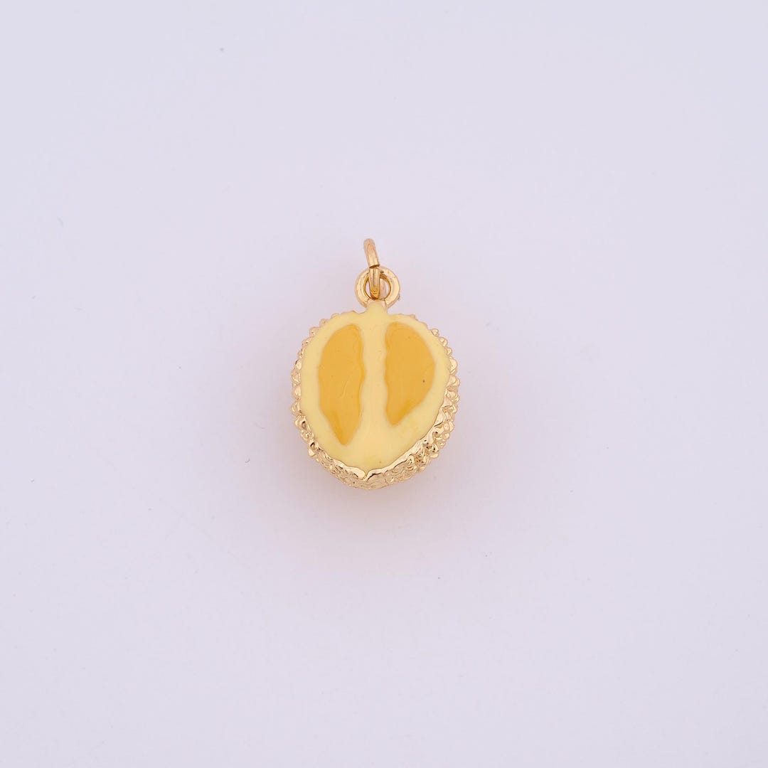 Enamel Durian Charms,18k Gold Filled Fruit Pendant,diy Jewelry ...