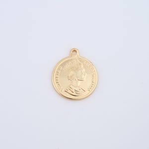 Round Figure Charms,18K Gold Filled Figure Pendant,DIY Jewelry Accessories