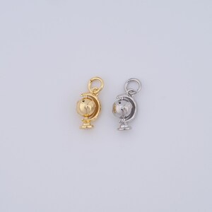 Gold Globe Charms,18K Gold Filled Maps Pendant,DIY Jewelry Accessories