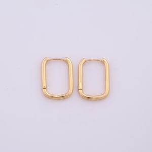 1 pair Square Gold Hoop Earrings,18K Gold Filled Huggie Hoop Earrings,Hoop Earrings,Hypoallergenic Huggie Hoop,Gift for Her