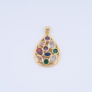 Gold Evil Eye Charms,Waterdrop Charms,18K Gold Filled Teardrop Eye Pendant,DIY Jewelry Accessories
