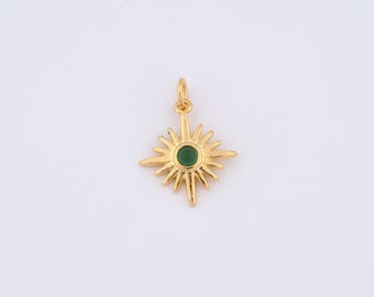 Gold Polaris Charms,18K Gold Filled Star Pendant,DIY Jewelry Accessories