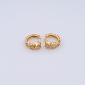 1 pair Gold Heart Earrings Hoop Earrings 18K Gold Filled Heart Earrings Dainty Earrings Hoop Earrings Gifts for Her
