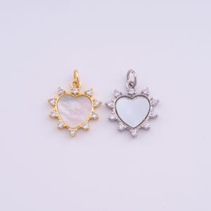 Gold Heart Charms,18K Gold Filled Heart Pendant,DIY Jewelry Accessories