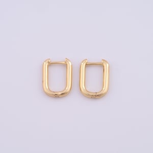 1 pair Square Gold Hoop Earrings,18K Gold Filled Huggie Hoop Earrings,Hoop Earrings,Hypoallergenic Huggie Hoop,Gift for Her