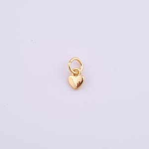 5 pcs Gold Heart Charms,18K Gold Filled Heart Pendant,DIY Jewelry Accessories