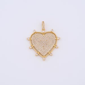 Gold Heart Charms,18K Gold Filled Heart Pendant,DIY Jewelry Accessories
