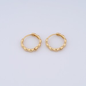 1 pair Round Gold Hoop Earrings,18K Gold Filled Huggie Hoop Earrings,Hoop Earrings,Hypoallergenic Huggie Hoop,Gift for Her