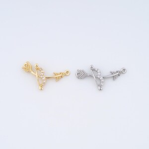 Gold Arrows Charms,18K Gold Filled Arrows Pendant,DIY Jewelry Accessories