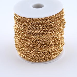 Gold Paper Clip Chains,18K Gold Filled Round Chain,Jewelry Chains,DIY Jewelry Accessories