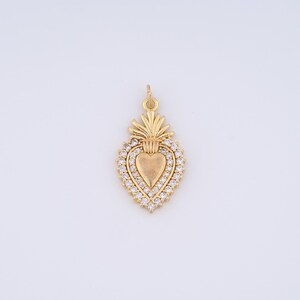 Gold Heart Charms,18K Gold Filled Heart Pendant,DIY Jewelry Accessories