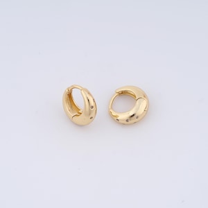 1 pair Zircon Hoop Earrings,18K Gold Filled Huggie Hoop Earrings,Hoop Earrings,Hypoallergenic Huggie Hoop,Gift for Her