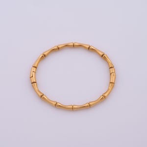 Gold Bamboo Bangle,18K Gold Filled Thin Bangle,Open Bangle,Thin Gold Bangle,Give Her a Gift