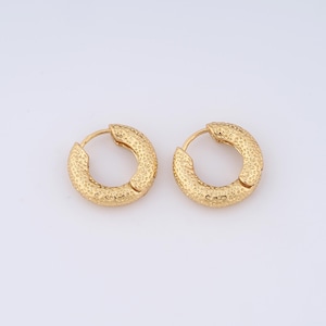 1 pair Gold Hoop Earrings,18K Gold Filled Huggie Hoop Earrings,Hoop Earrings,Hypoallergenic Huggie Hoop,Gift for Her
