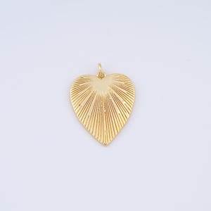 Gold Heart Charms,18K Gold Filled Heart Pendant,DIY Jewelry Accessories