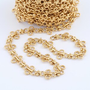 1 Meter Gold Abbildung 8 Ketten, 18K Gold gefüllt halb fertige Kette, DIY Schmuck Zubehör