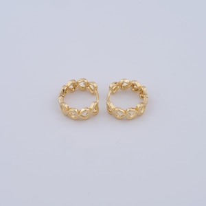 1 pair Gold Heart Earrings Hoop Earrings 18K Gold Filled Heart Earrings Dainty Earrings Hoop Earrings Gifts for Her