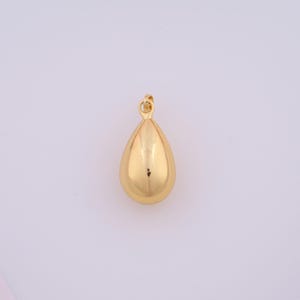 Gold Waterdrop Charms,18K Gold Filled Teardrop Pendant,DIY Jewelry Accessories
