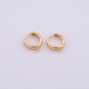 1 pair Thick Hoop Earrings,18K Gold Filled Huggie Hoop Earrings Accessories,Hoop Earrings,Huggie Hoop,Gift for Her
