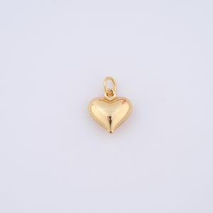 Gold Heart Charms,18K Gold Filled Heart Pendant,DIY Jewelry Accessories