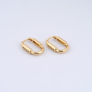 1 pair Square Gold Hoop Earrings,18K Gold Filled Huggie Hoop Earrings,Hoop Earrings,Hypoallergenic Huggie Hoop,Gift for Her