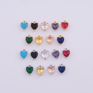 5 pcs Gold Heart Charms,18K Gold Filled Heart Pendant,DIY Jewelry Accessories