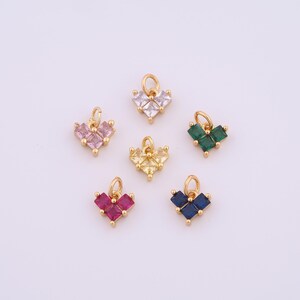 Gold Heart Charms,18K Gold Filled Heart Pendant,DIY Jewelry Accessories