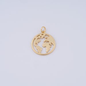 Gold Globe Charms,18K Gold Filled Maps Pendant,DIY Jewelry Accessories
