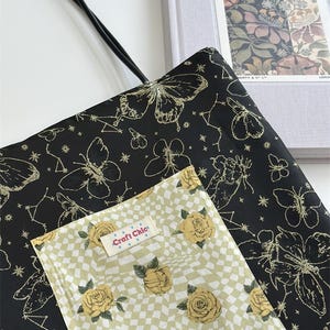 Patchwork Style Liberty Fabric Tote Bag –Cotton Tana with Faux Leather Handles -Roomy and Lightweight Bag- Handmade