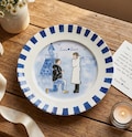 Hand Painted Wedding Proposal Plate, Personalized Ceramic Photo Plate, Couple Portrait Gift, Engagement Keepsake, Anniversary Gift