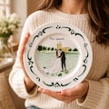 Hand Painted Wedding Proposal Plate, Personalized Ceramic Photo Plate, Couple Portrait Gift, Engagement Keepsake, Anniversary Gift
