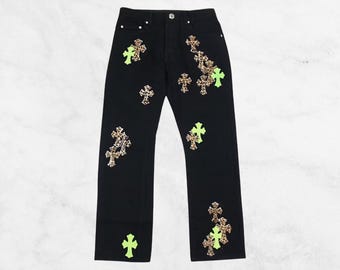パンツ [sensualsick] Cross embroided bootcut pants sensualsick] Cross embroided bootcut pants (パンツ