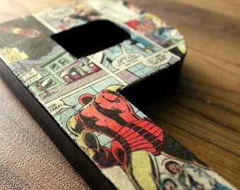 Vintage Comic Book 3D Monogram Choose Your Letter One-of-a-Kind Superhero Monogram Little Boys' Room Decor Comic Book Room Decor