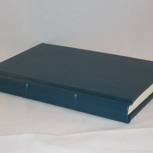 Clearance Leather Notebook, Glossy Blue, Journal, Sketchbook