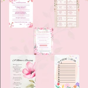 Paquete imprimible para el Día de la Madre: Oración, poemas, cuponero y páginas de recuerdo. Regalo de descarga instantánea para mamá.