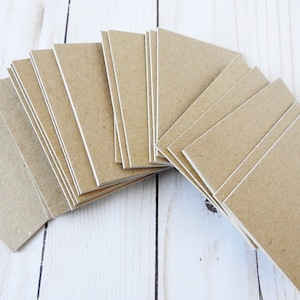 ATC Blanks, Kraft Chipboard, Artist Trading Card Supplies, ACEO Supplies, 25 count